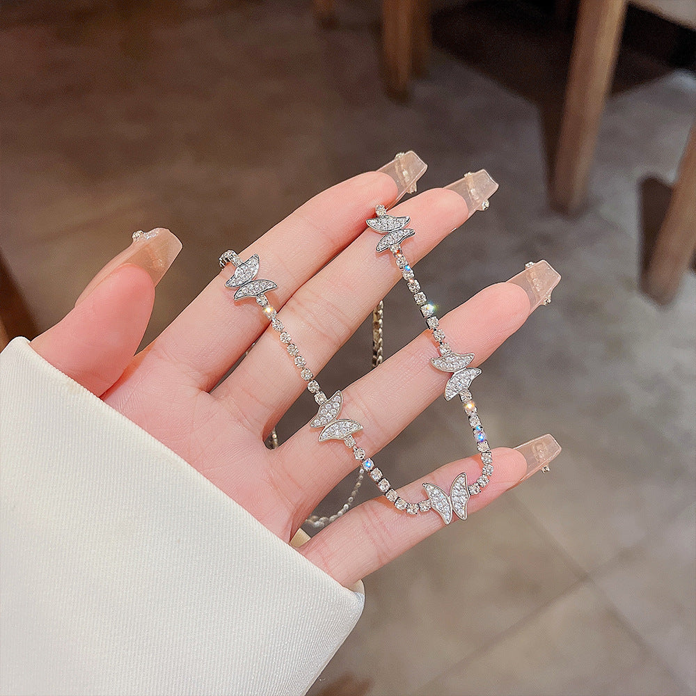 Wholesale Diamond Butterfly Necklace Clavicle Chain